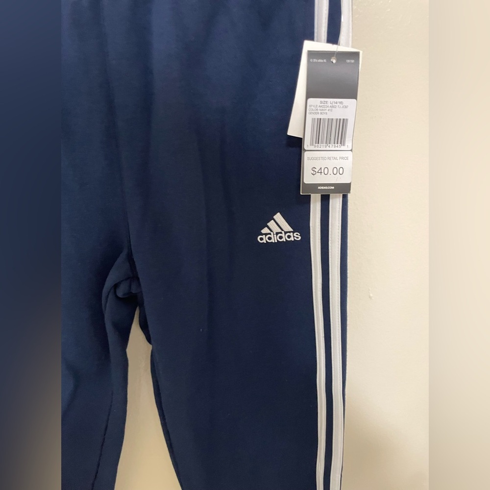 ✨NWT Boys Adidas Sweat Pants Size Large - Picture 2 of 8